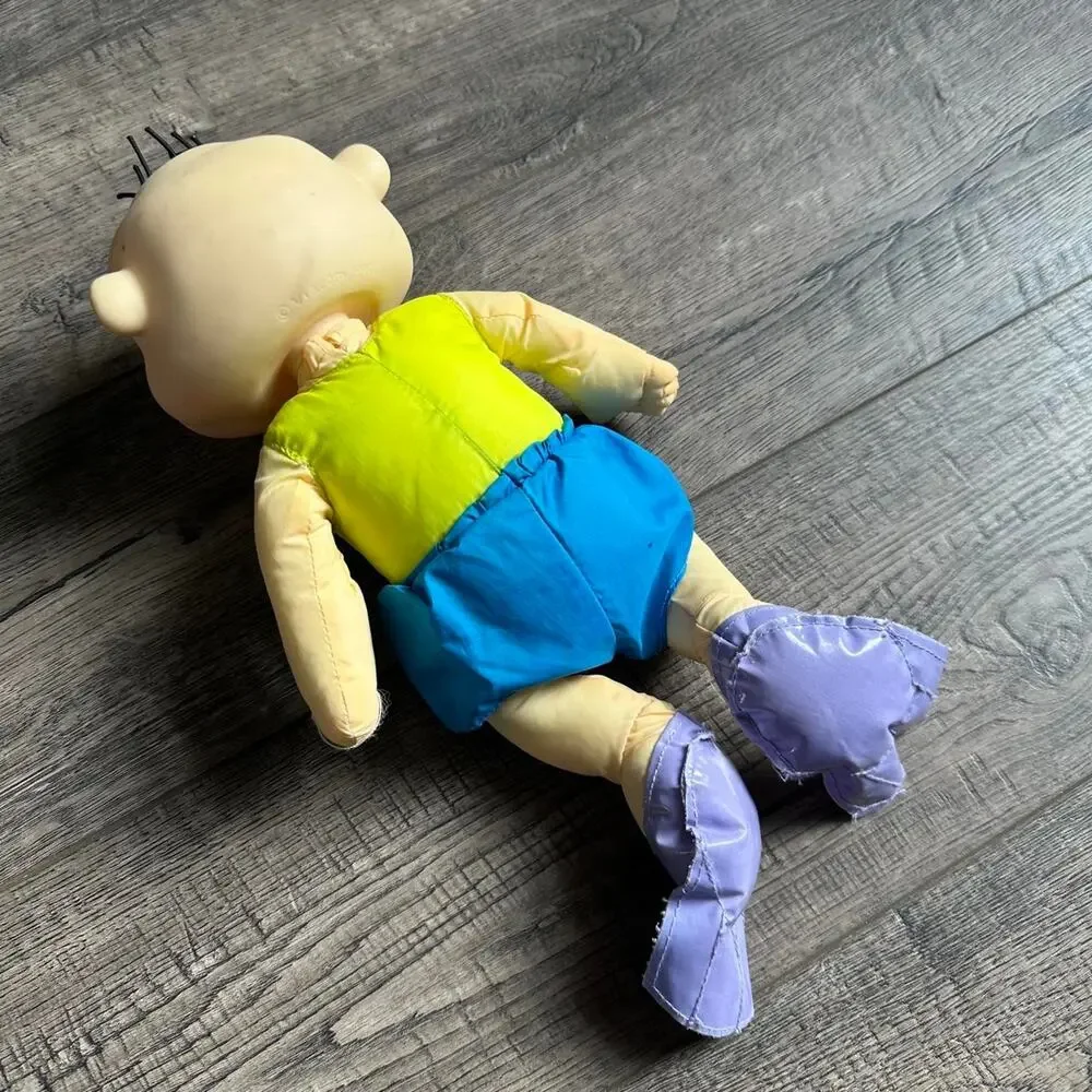 Rare vintage 90s Nickelodeon 1999 Tommy Pickles Rugrats Stuff Doll Swimming Toy